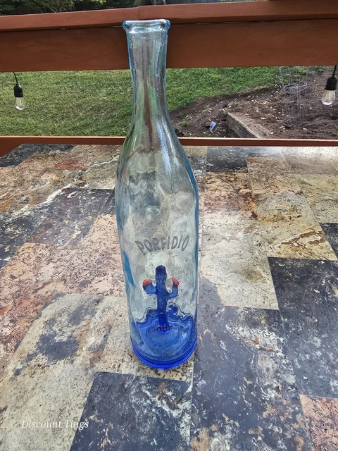 PORFIDIO ANEJO TEQUILA Empty Liquor Bottle Handblown Glass 750ml Cactus