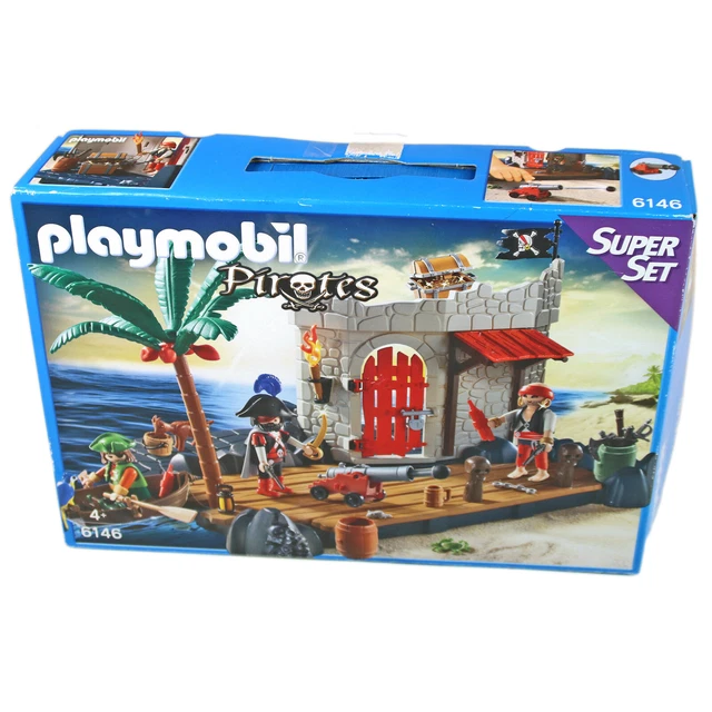 Playmobil Pirates 6146 pas cher, SuperSet Ilôt des pirates
