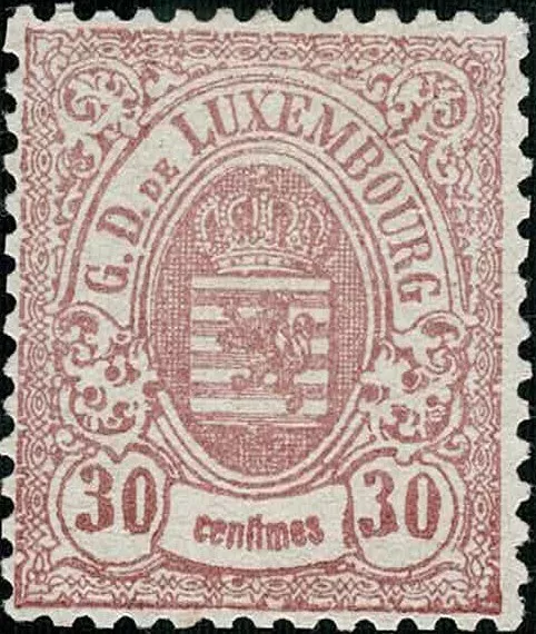Luxemburg Luxembourg 1875 Wappen 30c. ungebraucht MH Michel:34 KW:1.000€
