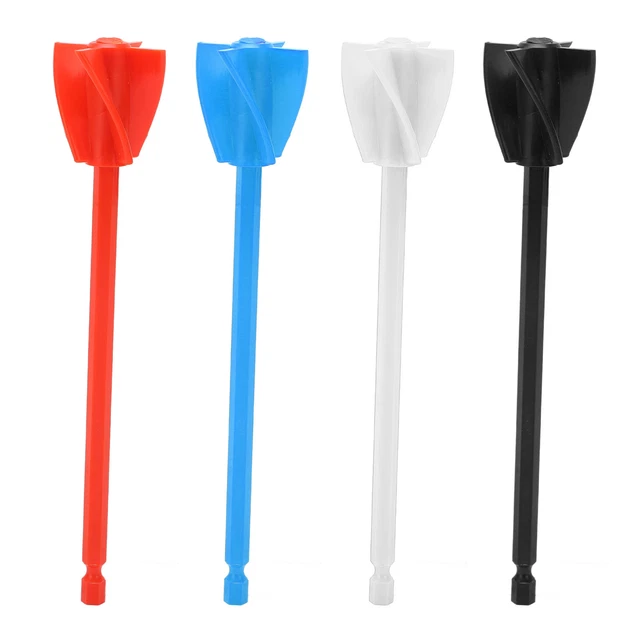 (Black Red White Blue)4Pcs Paint Mixer Drill Attachment Resin Mixer Paddles