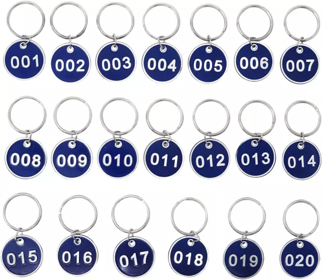 Metal 1-20 Number Tags Identification Hang Tags Luggage Labels ID Tag with Split