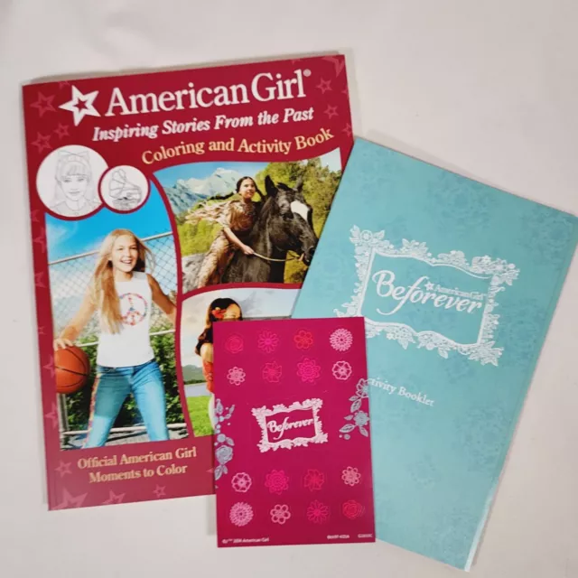 NEW American Girl Doll Coloring & Activity Book + BeForever Booklet Stickers Set