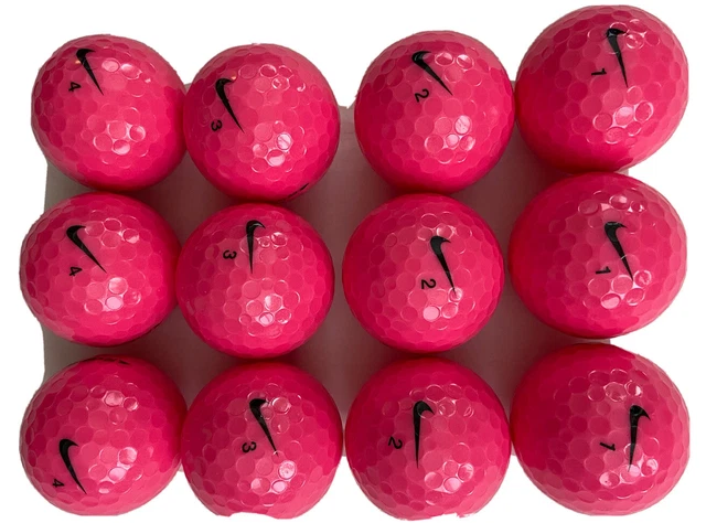 NIKE PD POWER Distance Ladies Pink Golf Balls Box of 12 Rare NEW $50.00