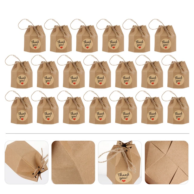 Scatola caramelle esagonale carta Kraft scatole regalo reparto Mori