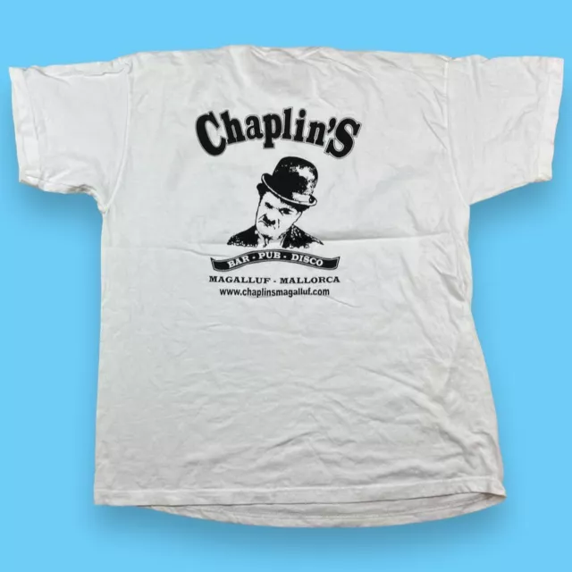 Vintage T Shirt White Large Chaplains Bar Screenstars T Shirt Graphic