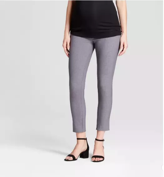 Maternity Inset Panel Ankle Skinny Trousers - Isabel Maternity Ingrid & Isabel 8