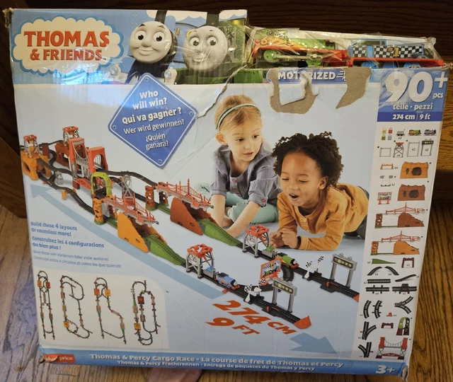 FISHERPRICE THOMAS & Percy Cargo Race Train Set HBK92 99 COMPLETE BOX