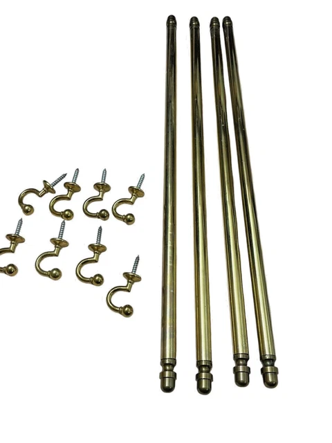Lot De 4 Capuchons Pour Tringle à Rideaux - Doré, Diamètre 28 Mm - Finition Décorative Pour Extrémités De Tringle