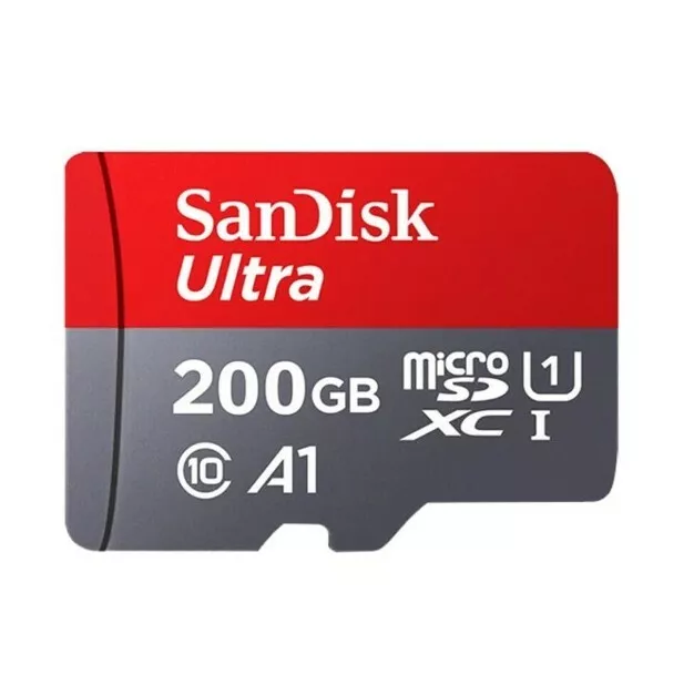 New SanDisk Ultra MicroSDXC UHSI 200 GB Card Class 10 98MB/s Mobile Memory Card