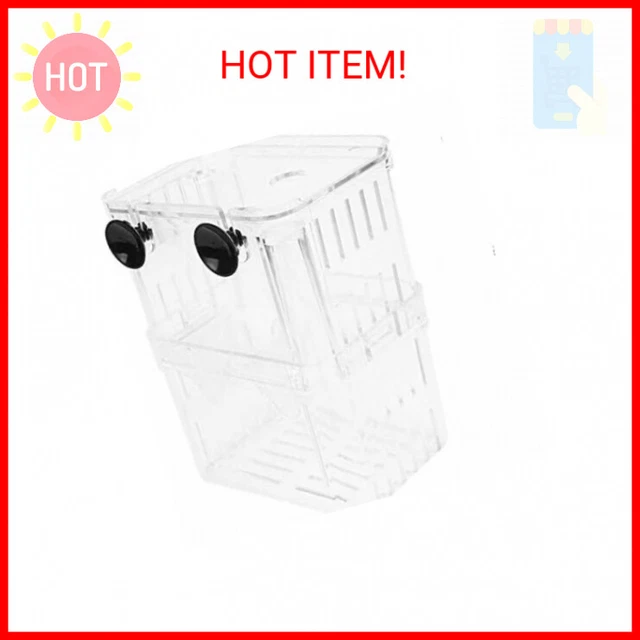 Aquarium Breeder Box for Fish Tank, Breeding Incubator for Small Fish Hatchery,