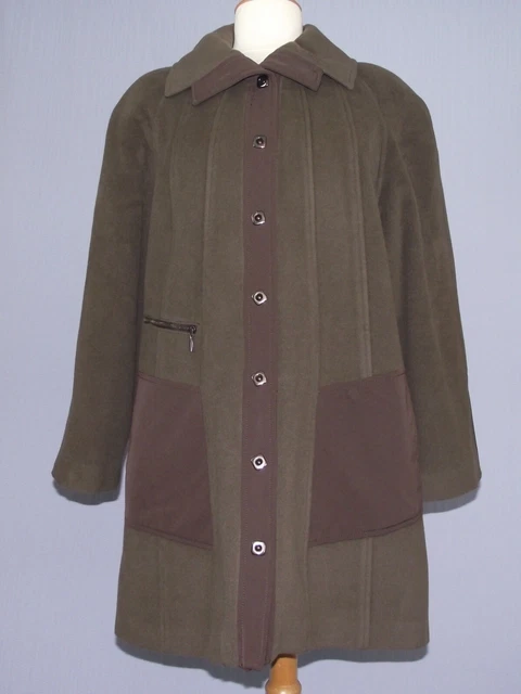 Manteau Burton Marron Taille 52 - Laine Et Alpaga Neuf, Style Caban