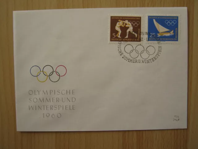 Ersttagsbrief / FDC DDR 27.01.1960  Olympische Sommerspiele Rom  (746/749)  22