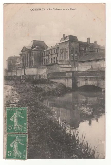 Cpa 55 - Commercy : Le Château Vu Du Canal (Meuse) Écrite