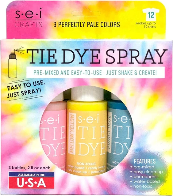 S.E.I. Kit de tinte Perfectly Pale, spray de tinte de tela, 3 colores