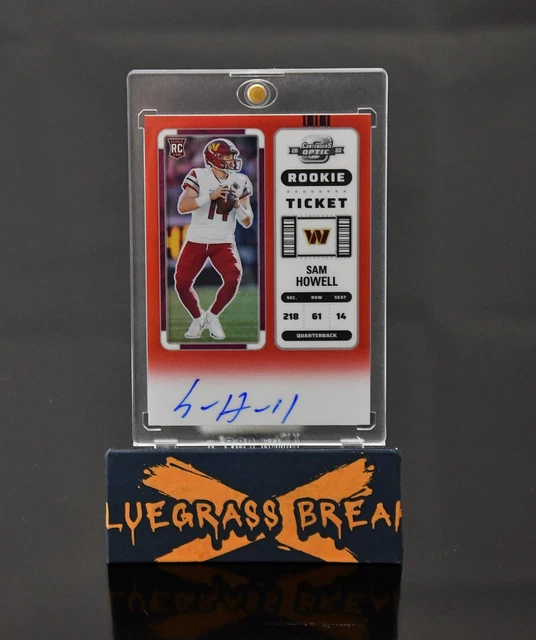 2022 Panini Optic Contenders Sam Howell Rookie Ticket Auto #133 Washington