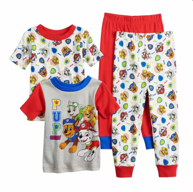 Paw Patrol Toddler Boys 4pc Snug Fit Pajama Pant Set Size 2T 3T 4T