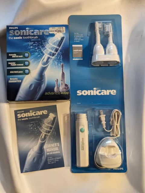 2001 Philips Sonicare Advance 4300 Serie Spazzolino Ricaricabile QP-3 Nuovo