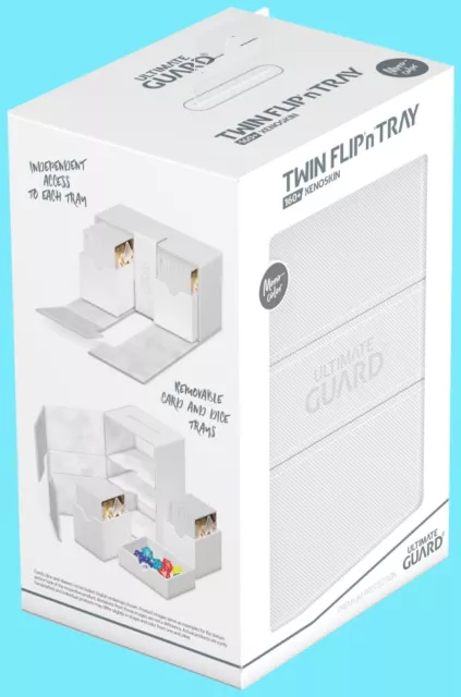 ULTIMATE GUARD TWIN FLIP n TRAY WHITE 160+ XENOSKIN MONOCOLOR DECK CASE Card Box