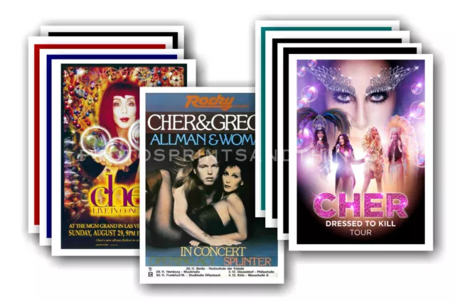 CHER  - promotional posters - collection of 10 postcards # 1