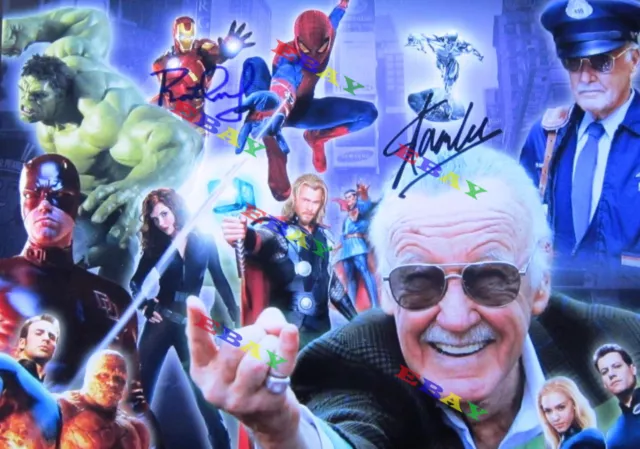 Stan Lee Marvel Comics Robert Downey Jr Autographed Signed Photo Reprint