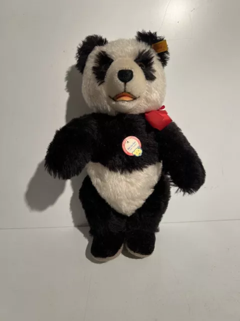 (7) antiker  Teddy Teddybär Steiff Pandabär 36 cm