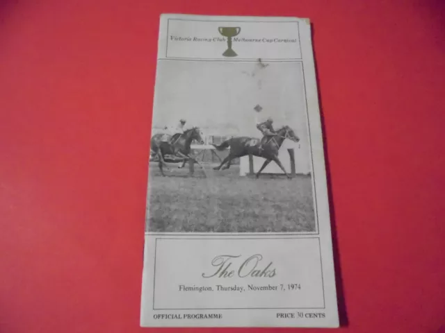 1974 Oaks Day Race Book - Vrc