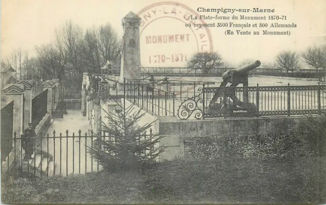 CHAMPIGNY  SUR MARNE la plate forme du monument 1870 1871