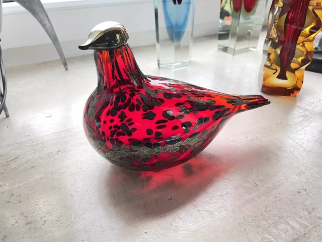 Glas Taube Iittala Finnland Toikka Nuutajärvi Birds 80 Jahre Vintage Murano Glas