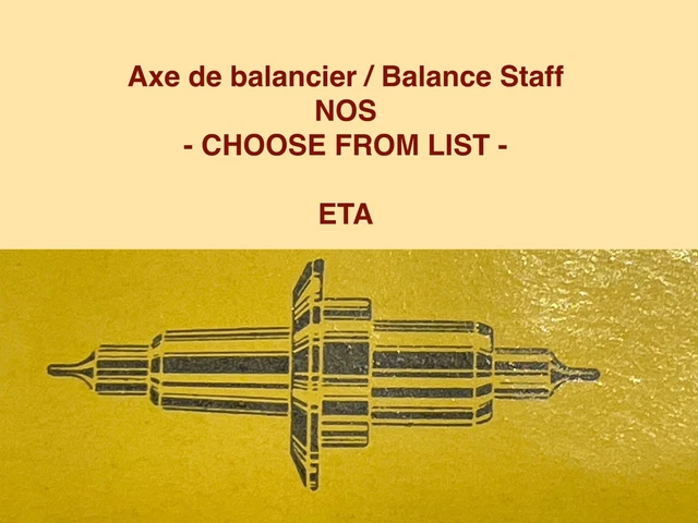Pièce Détachée Horlogerie - Axe De Balancier Pour Mouvement Mécanique Langendorf (modèle 1721) - Neuf