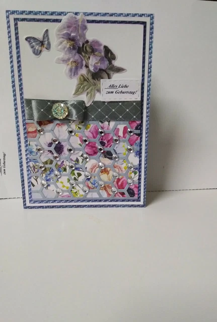 GRUSSKARTE, GLÜCKWUNSCHKARTE, GEBURTSTAG, Handarbeit EUR 2,00 PicClick DE