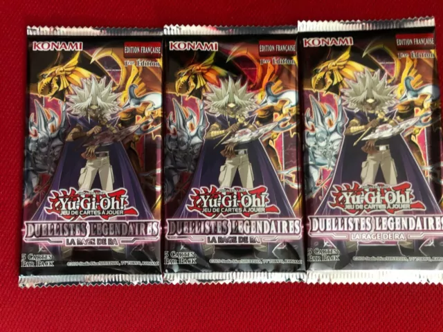 Yu-Gi-Oh lot de 3 Booster Duellistes Légendaires : La rage de RA VF