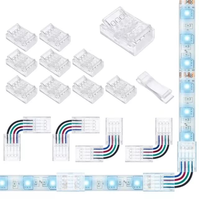 8/10mm Zubehör LED Streifen RGB 4Pin Verbinder Kabel Verlängerungen Verteiler