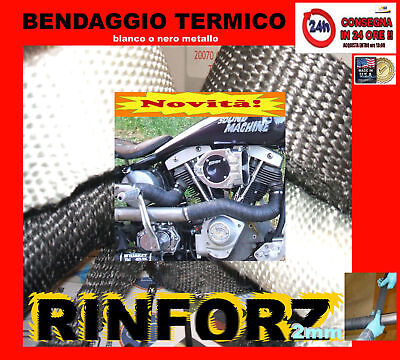 BENDE benda fasciatura collettori BENDAGGIO 5m TITANIO 5 FASCETTE moto CAFE RACE 