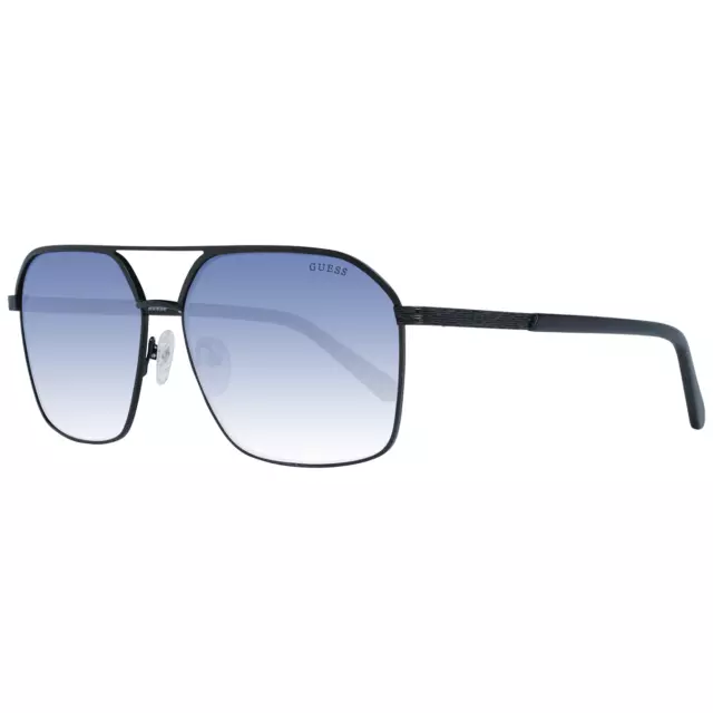 Occhiali da sole guess uomo occhiale sunglasses neri aviatore specchio lenti blu