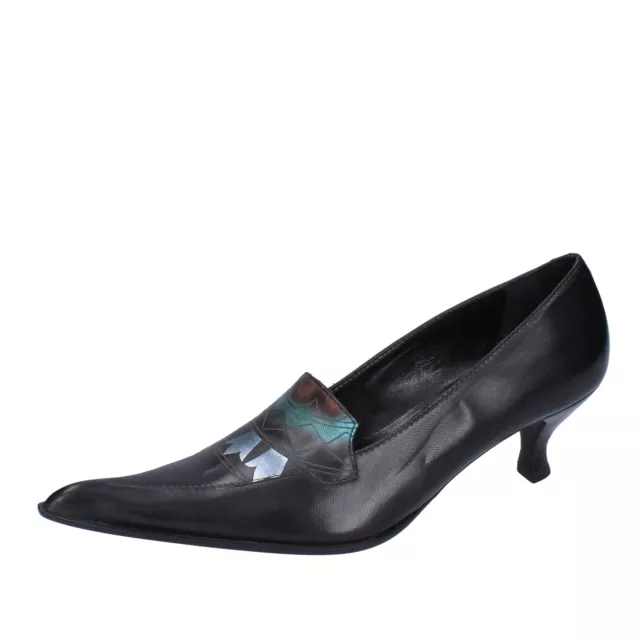 chaussures femme IL GRECO - 37 EU - escarpins noir cuir DT395