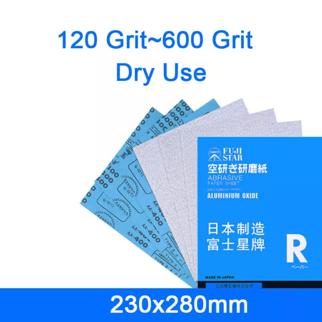 230 x 280 mm Sandpaper Sheets Sanding Paper White Abrasive Grit 120-600 For Wood