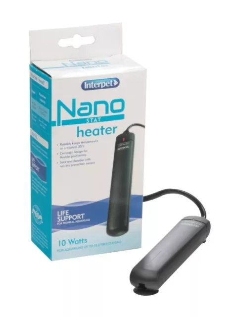 Interpet Nano Stat Aquarium Heater 10w 25w Fish Tank Tropical Thermostat