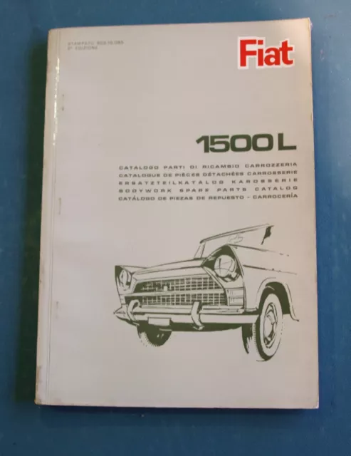 Fiat 1500L bodywork spare parts catalog 1965