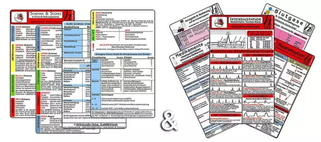 Schemata & Scores in Klinik & Rettungsdienst + Intensivstation Karten-Set (2in1)