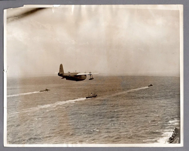 Short Sunderland Flying Boat Large Original Press Photo Raf Costal Command