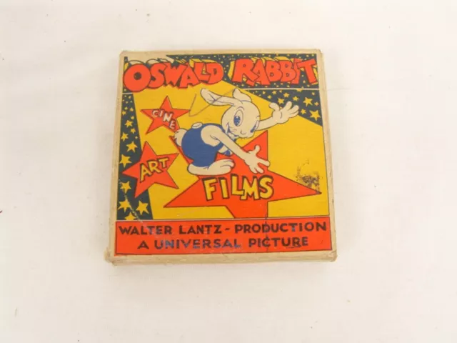 1930's 8 MM Cartoon Film By Cine-Art Oswald Rabbit "Sniffs & Sniffles" 3" Reel