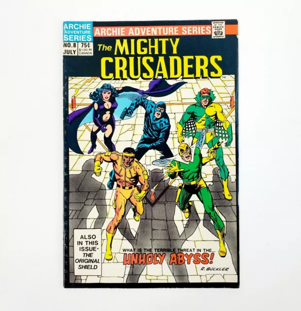 The Mighty Crusaders #8 1984 Archie Comics Adventure Series with Bag and Board