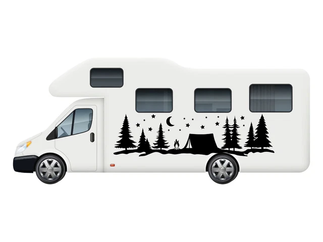 Lot De 2 Autocollants Vinyle Décoratifs Pour VW Transporter T4 T5 T6 | Décalquage Portière, Amovible Et Imperméable