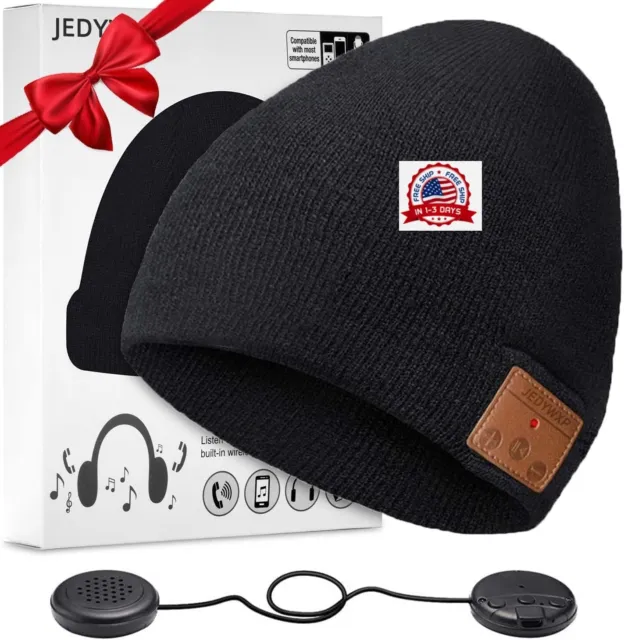 Beanie Hat Cap Winter Warm Slouchy Plain Music Hat with Bluetooth V5.0 Wireless