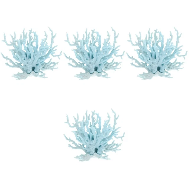 4 Pieces Aménagement Paysager D'aquarium Corail Sculpture De Bureau Décor