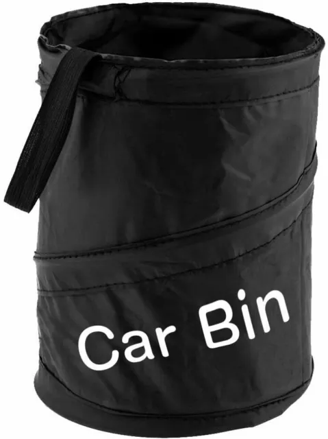 Keep Car Vehicle Clean Mini Trash Bin Collapsible Portable Foldable Black