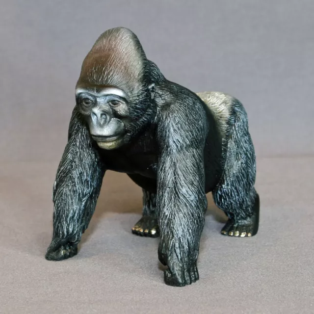 * Silverback Gorilla Bronze Sculpture King Kong Figurina‏ Statue Limited Edition