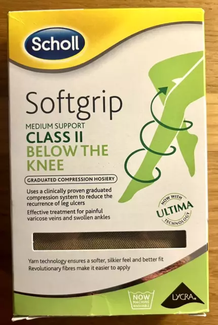 Scholl Softgrip Class 2 Knee Length Open Toe Natural - Medium