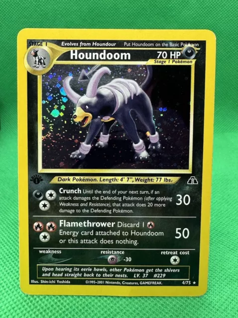 Pokemon Houndoom Neo Discovery 1st Edition Holo 4/75