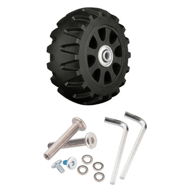 Roues Arrière Pour Poussette – Lot De 2 – 13,5 Cm De Diamètre – Caoutchouc Naturel – Pivot à 360° – Remplacement Facile